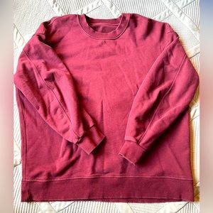 lululemon Perfectly Oversized Crew - size 10 or 12 - maroon